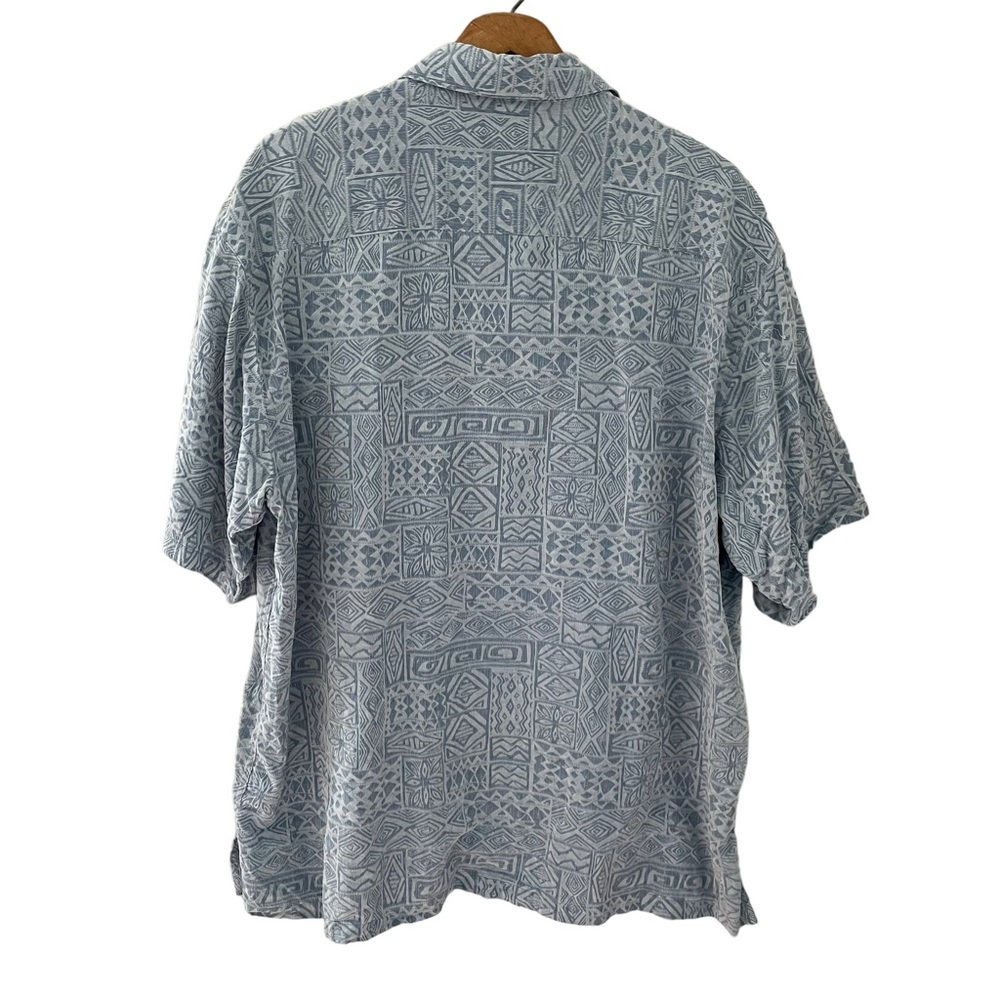 Ono & Company By Liberty House Silk Blend Hawaiian Button Up Shirt Aztec XXL - Picture 7 of 7